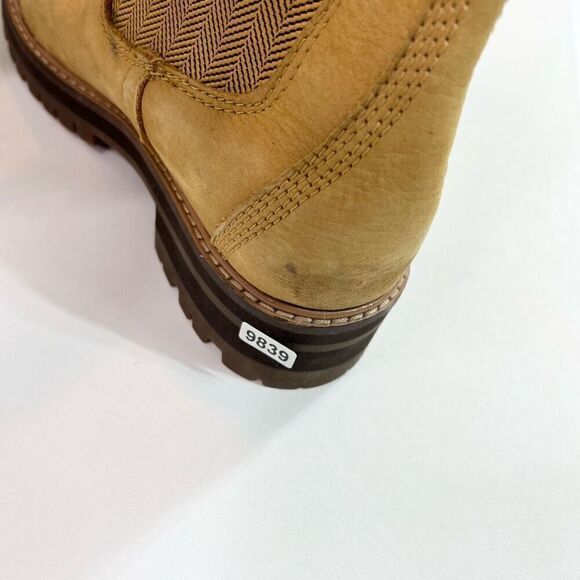 Timberland Boots Womens Size 8 Tan Suede Pull-On Chelsea - Picture 7 of 9